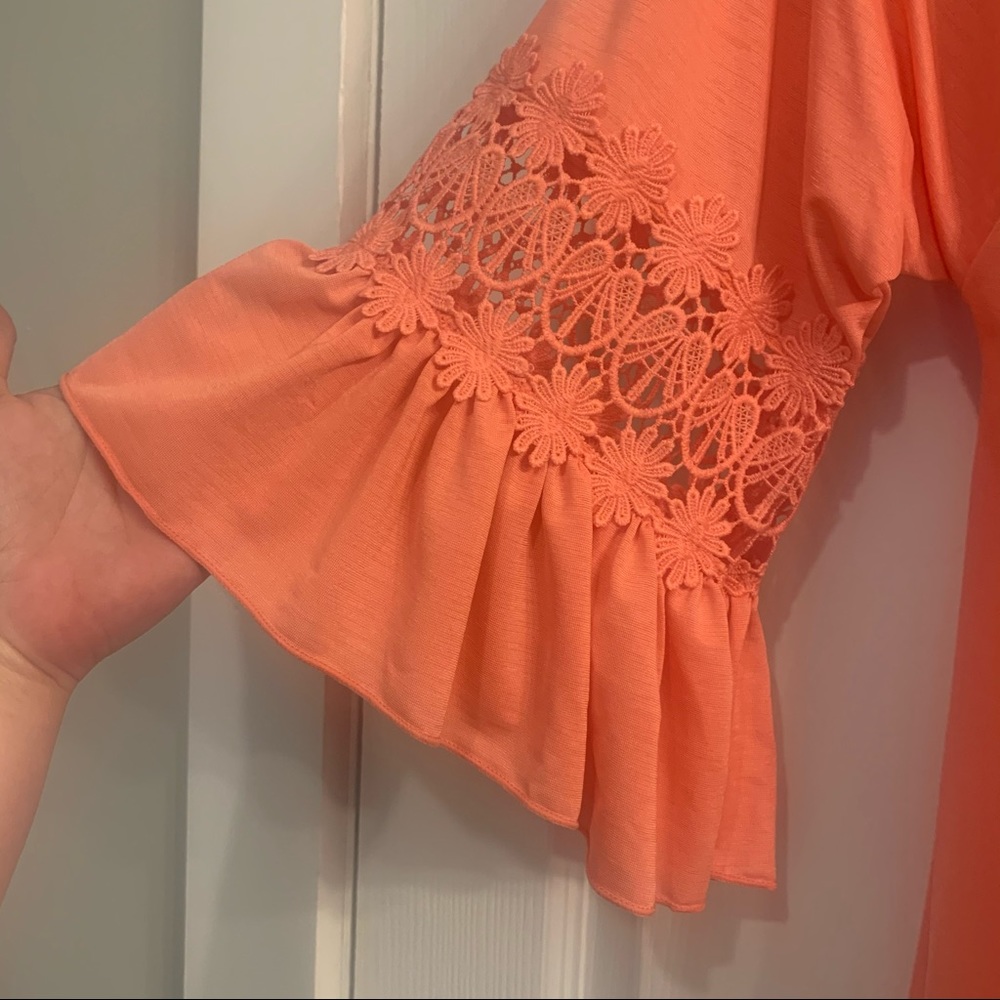 Pink Ruffle Sleeve Tunic - Picture 2 of 4